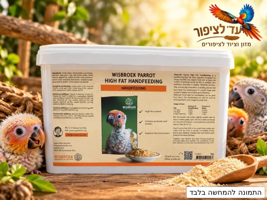 דייסת האכלת יד לגוזלי תוכים ויסברוק WISBROEK High Fat – 3 ק"ג